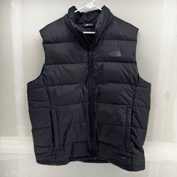 The North Face Puffer 550 Vest Men’s XL Black Full Zip Puff Down - Picture 1 of 7